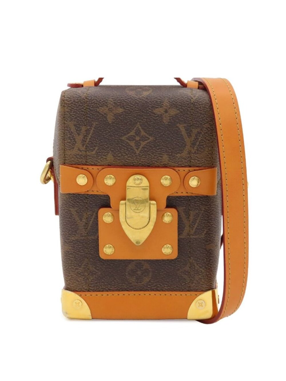 Louis Vuitton Soul Trunk Height 2-Way Shoulder Bag Brown Monogram